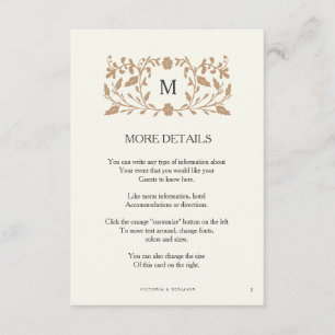 Carte d'insertion de Mariage de page de chapitre v