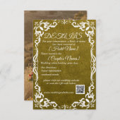 Carte d'insertion de mariage élégante et minimalis (Devant / Derrière)