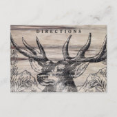 Carte d'insertion de Mariage en bois rustique (Devant)