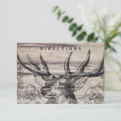 Carte d'insertion de Mariage en bois rustique (Debout devant)