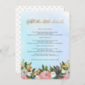 Carte d'insertion de Mariage Floral Dream Garden (Devant / Derrière)
