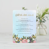 Carte d'insertion de Mariage Floral Dream Garden (Debout devant)