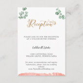 Carte d'insertion de mariage Gold Greenery (Devant)