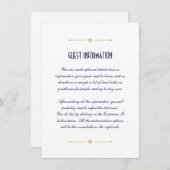 Carte d'insertion de Mariage nautique blanche (Devant / Derrière)