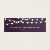 Carte d'insertion de Mariage Plum String Lights (Devant)