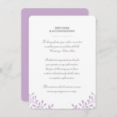 Carte d'insertion de mariage Secret Garden - Orchi (Devant / Derrière)