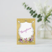 Carte d'insertion de Mariage Whimsical | FAUX Gold (Debout devant)