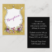 Carte d'insertion de Mariage Whimsical | FAUX Gold (Devant / Derrière)