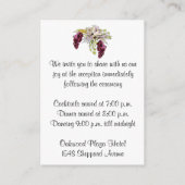 Carte d'insertion de Mariage Whimsical | FHuile ve (Dos)