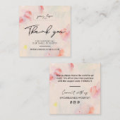 Carte d'insertion de Merci d'affaires unique Art A (Devant / Derrière)