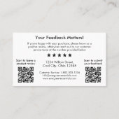 Carte d'insertion de Merci de code QR double minim (Dos)