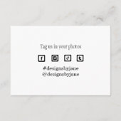 Carte d'insertion de Merci de coupon pour petites (Dos)