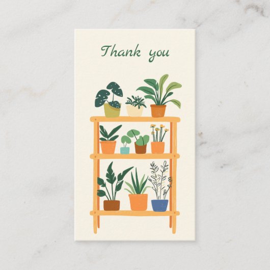 Carte d'insertion de Merci de plante (Devant)