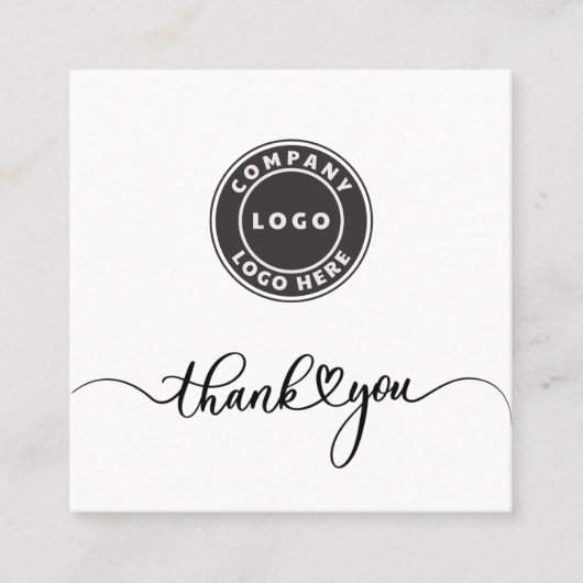 Carte d'insertion de Merci d'entreprise simple et  (Devant)