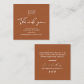 Carte d'insertion de Merci d'entreprise simple Ter (Devant / Derrière)