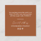 Carte d'insertion de Merci d'entreprise simple Ter (Dos)