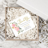 Carte d'insertion de Merci rose coupon pour petite
