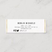 Carte d'insertion de nom de graduation de script m (Dos)