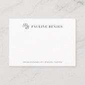 Carte d'insertion de package blanc Pauline Benjes (Devant)