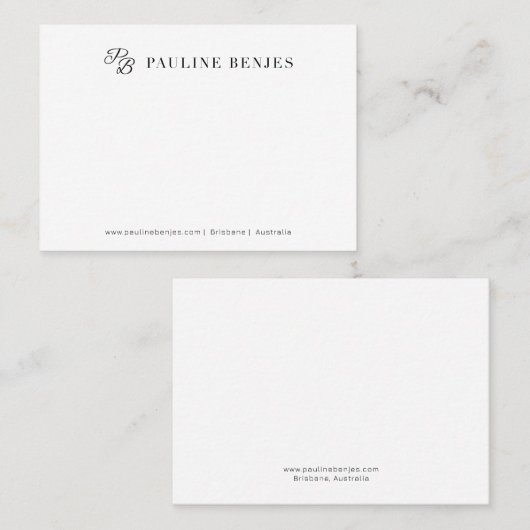 Carte d'insertion de package blanc Pauline Benjes (Devant / Derrière)