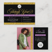 Carte d'insertion de package client parties scinti (Devant / Derrière)