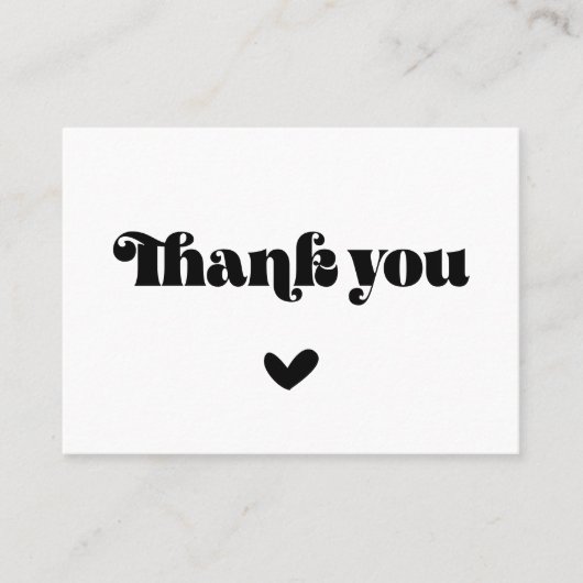 Carte d'insertion de package de Merci de script ré (Devant)