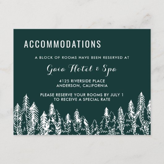 Carte d'insertion de plage de montagne (Devant)