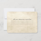 Carte d'insertion de police de conte de fée de par (Dos)