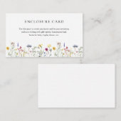 Carte d'insertion de prairie de fleurs sauvages (Devant / Derrière)