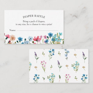 Carte d'insertion de rabat fleur sauvage