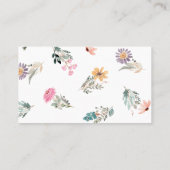 Carte d'insertion de rabat fleur sauvage (Dos)