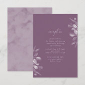 Carte d'insertion de réception à feuillage rêveur (Devant / Derrière)