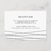 Carte d'insertion de réception à linéation | Noir  (Devant)