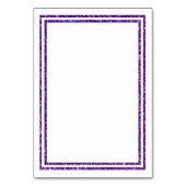 Carte d'insertion de réception à paillettes fausse (Dos)