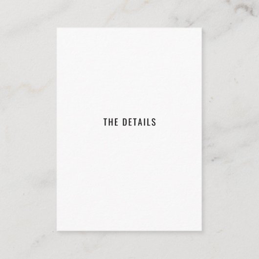 Carte d'insertion de réception de fête détaillée (Dos)