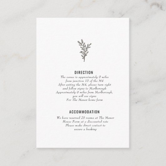 Carte d'insertion de réception de fête détaillée (Devant)