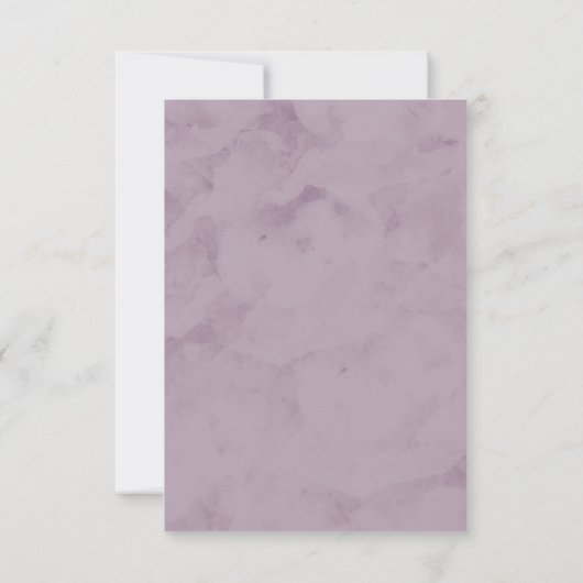 Carte d'insertion de réception de feuillage rêveur (Dos)