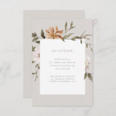 Carte d'insertion de réception de fleurs sauvages (Devant / Derrière)