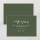 Carte d'insertion de réception de mariage minimali (Devant / Derrière)