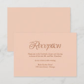 Carte d'insertion de réception de mariage minimali (Devant / Derrière)