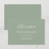 Carte d'insertion de réception de mariage minimali (Devant / Derrière)