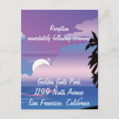 Carte d'insertion de réception de nuit tropicale (Devant)