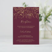 Carte d'insertion de réception dorée en Bourgogne  (Debout devant)