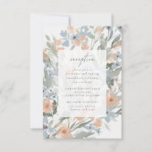 Carte d'insertion de réception Garden Flourish (Devant)