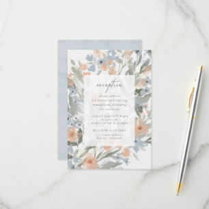 Carte d'insertion de réception Garden Flourish