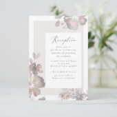 Carte d'insertion de réception Romance fleur sauva (Debout devant)