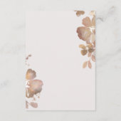 Carte d'insertion de réception Romance fleur sauva (Dos)