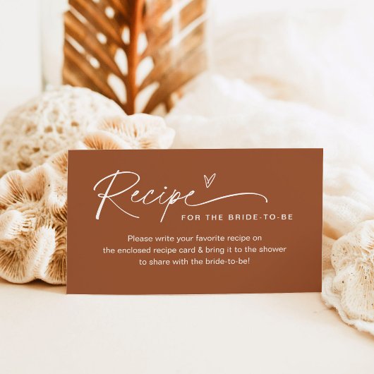 Carte d'insertion de recette SIENNA