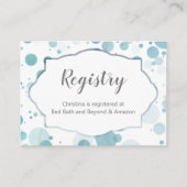 Carte d'insertion de registre, Baby shower garçon (Devant)