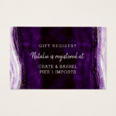 Carte d'insertion de registre cadeau de douche Ame (Devant)